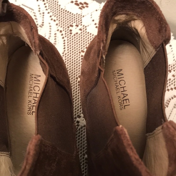 MICHAEL Kors Wedge Heels Ankle Boots Sz 9.5 - Picture 9 of 9